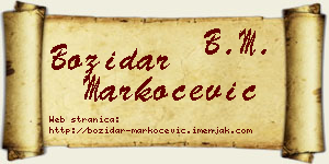 Božidar Markočević vizit kartica